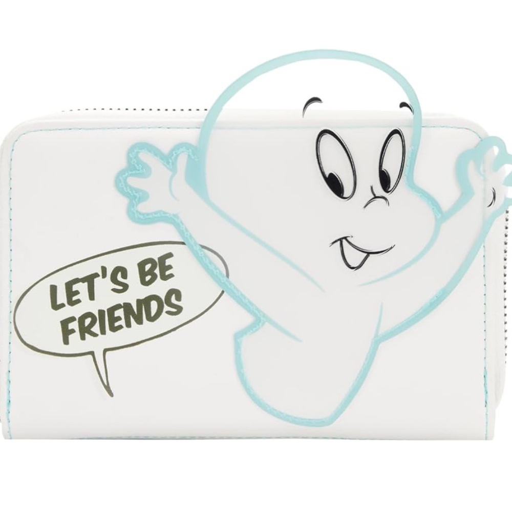 Loungefly UNIVERSAL CASPER The FRIENDLY GHOST LETS BE FRIENDS ZIP AROUND WALLET